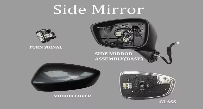 Side Mirror in parts for replacement